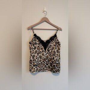 Socialite Animal Print Lace Cami